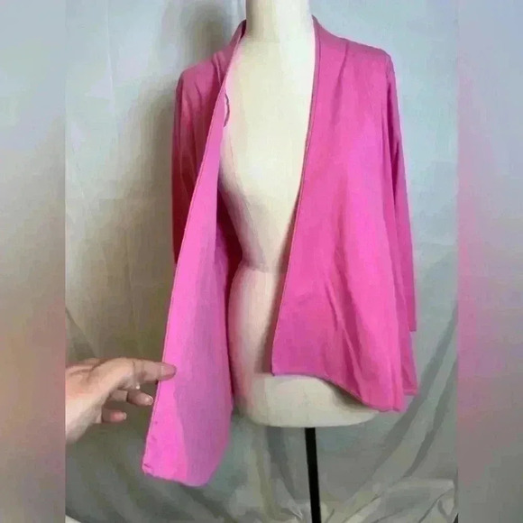 Charter Club Women's Self Edge A-Line Cardigan Pink (size XL) - Picture 5 of 13
